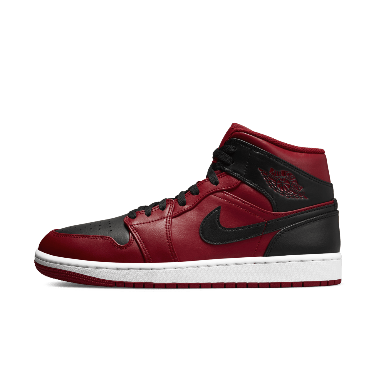 Nike jordan shoes black and red best sale