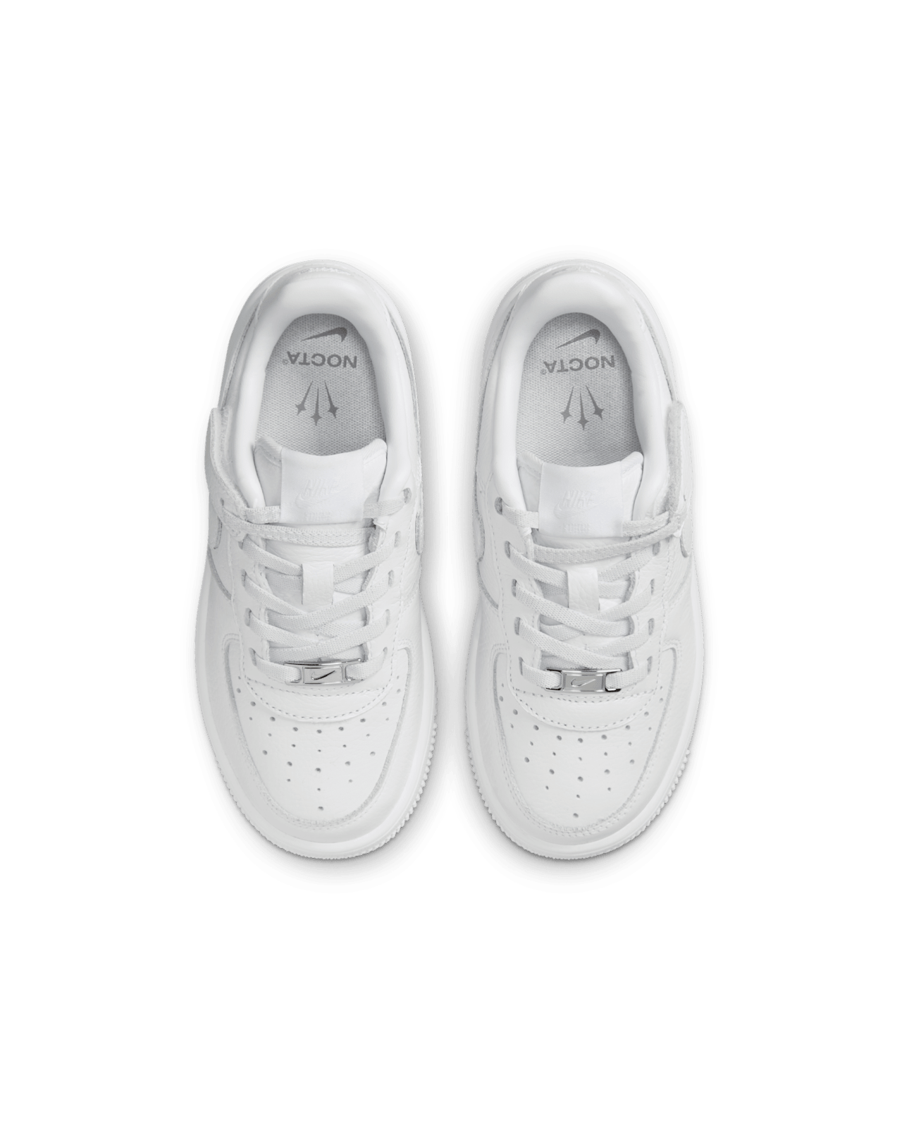 【NIKE公式】リトルキッズ NOCTA フォース 1 'White' (HJ7925-100 FORCE 1 LOW EASYON CP BP)