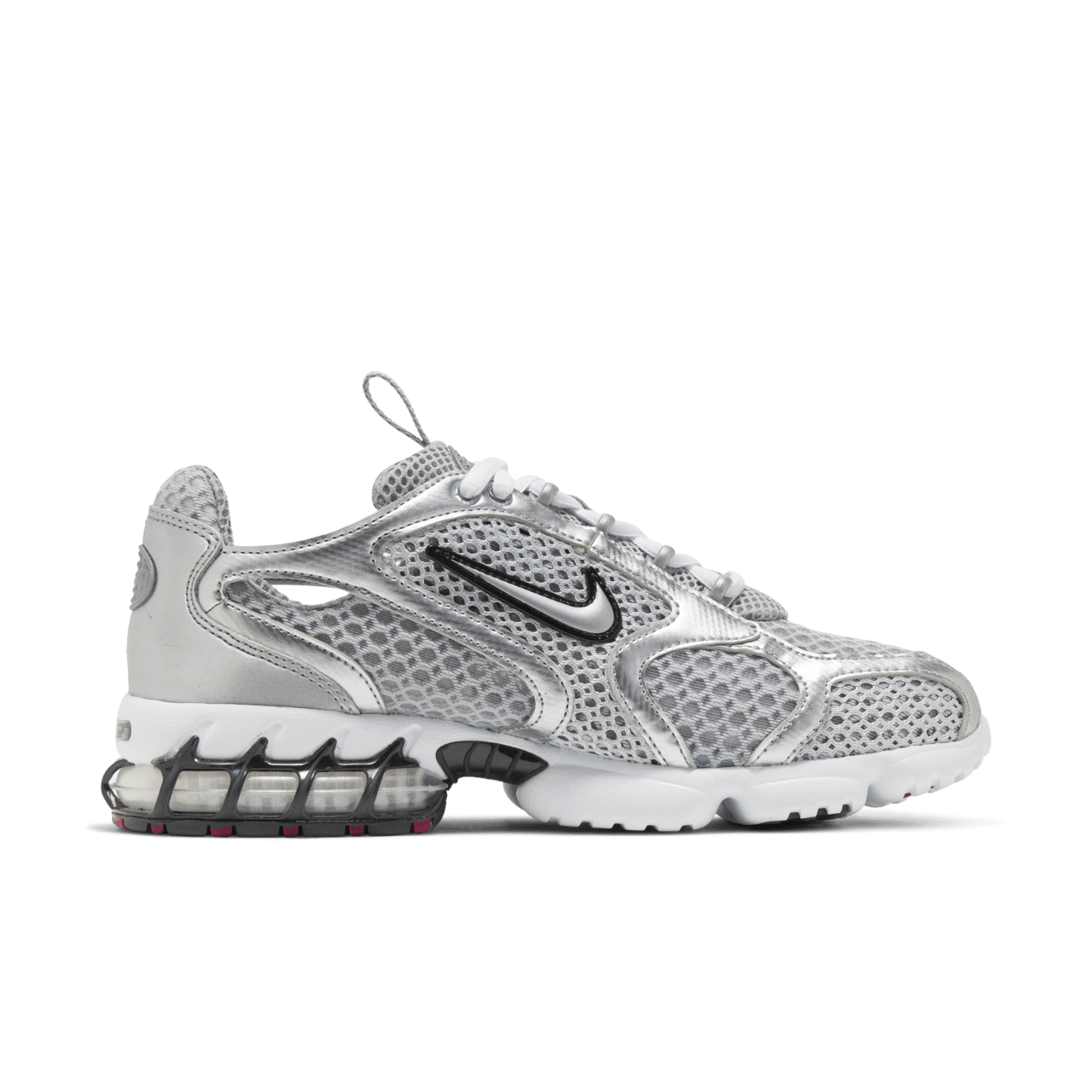 Women s Air Zoom Spiridon Cage 2 Metallic Silver Release Date. Nike SNKRS