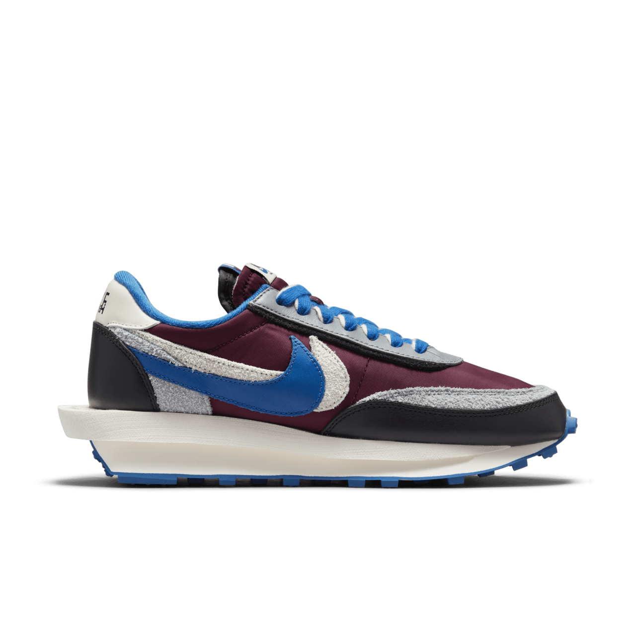 LDWaffle x sacai x UNDERCOVER Night Maroon and Team Royal DJ4877 600 Release Date. Nike SNKRS