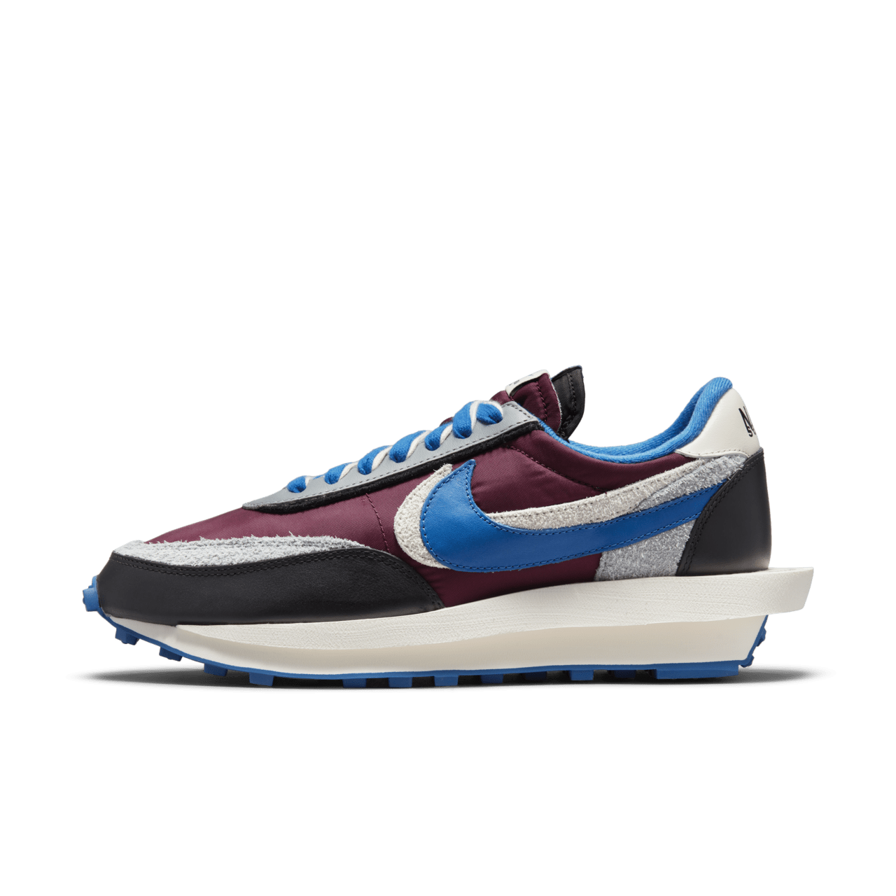 LDWaffle x sacai x UNDERCOVER 'Night Maroon and Team Royal' (DJ4877-600) Release Date