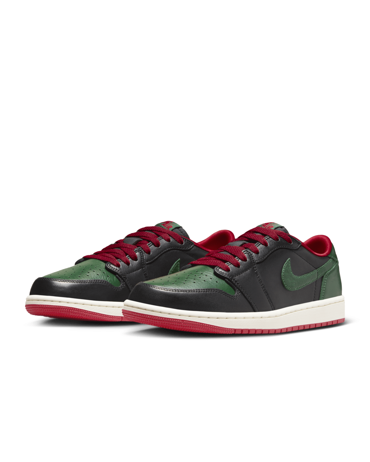 【NIKE公式】レディース エア ジョーダン 1 LOW OG 'Black and Gorge Green' (CZ0775-036 / AJ 1 LOW OG "BLACK/GORGE GREEN") 