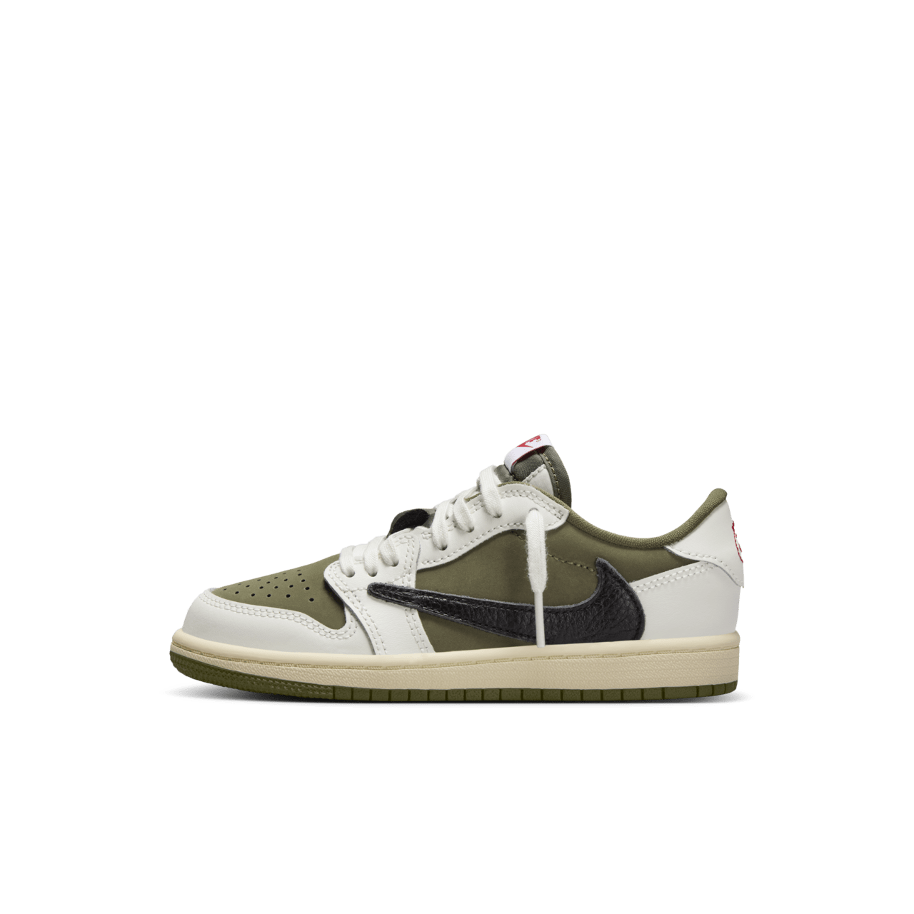 【NIKE公式】リトルキッズ ジョーダン 1 LOW x トラヴィス スコット 'Reverse Olive' (DO5442-200 / JORDAN 1 LOW OG SP (PS))