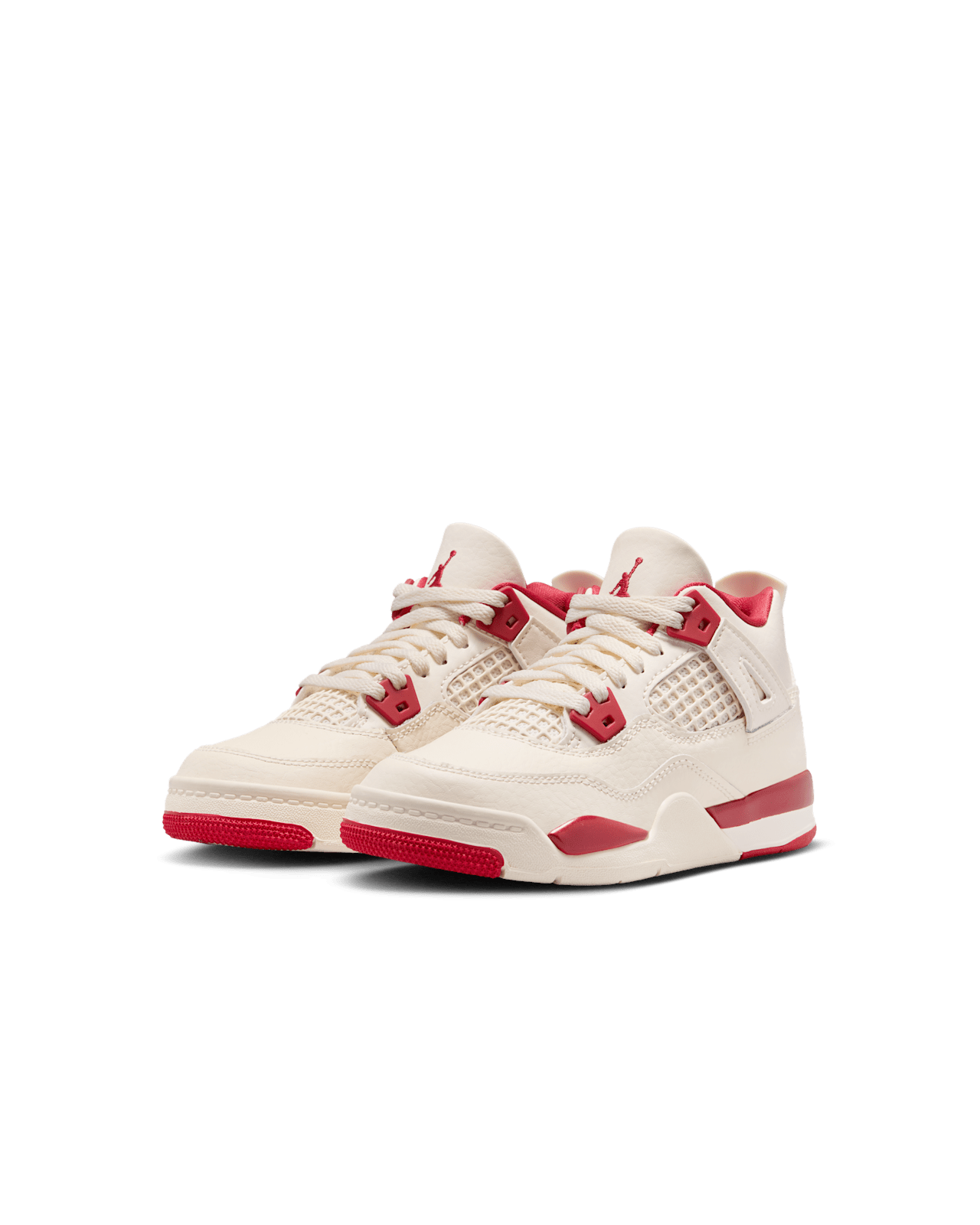 Little Kids' Jordan 4 'Pale Ivory and Tough Red' (HV4385-108)