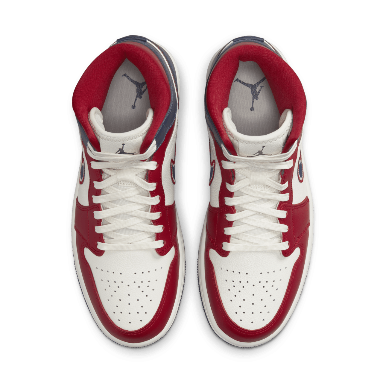 วันเปิดตัว Air Jordan 1 Mid SE ผู้หญิง 'Gym Red and Midnight Navy' (DQ7648-600)