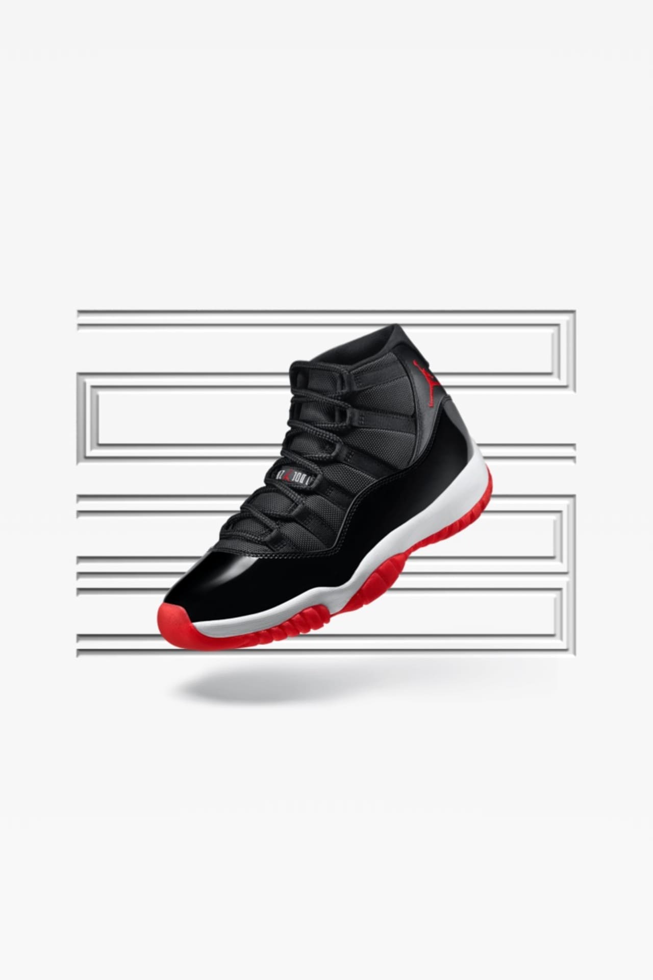 Jordan 11 black and red high on sale