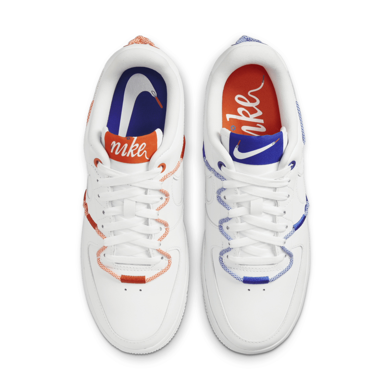 Nike air force 1 white blue orange hotsell