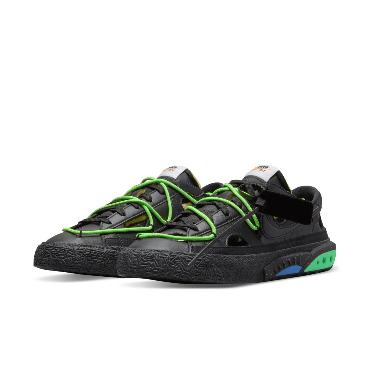 Blazer Low x Off-White™️ 'Black and Electro Green' (DH7863-001) Release Date