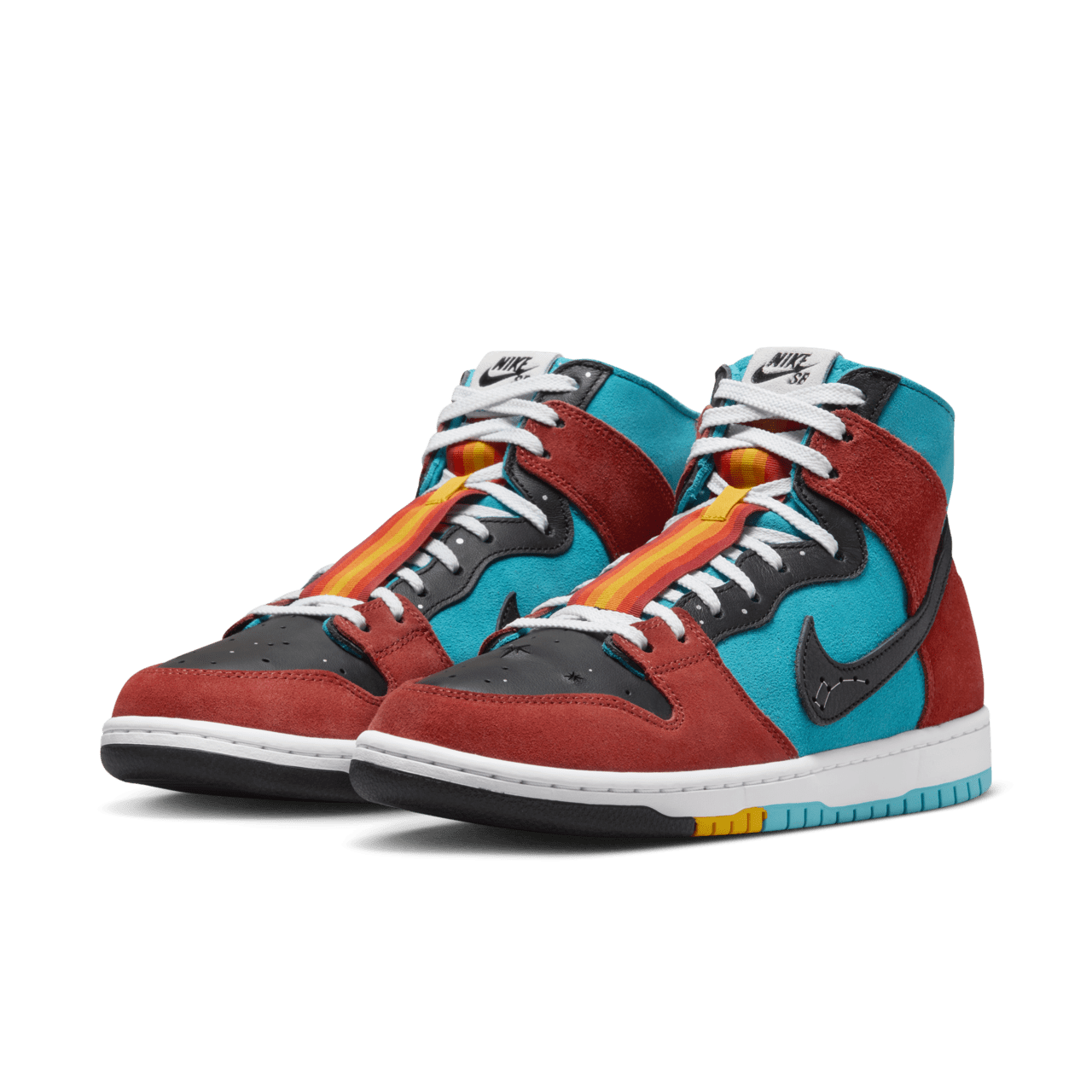 Data de llançament de les Nike SB Dunk Hi Decon x Di'Orr Greenwood "Turquoise Blue and Firewood Orange" (FQ1775-400)