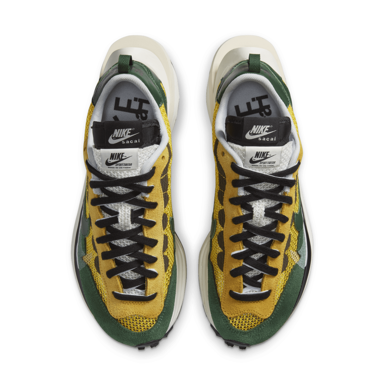 วันเปิดตัว Nike x sacai VaporWaffle “Tour Yellow & Gorge Green-Sail”