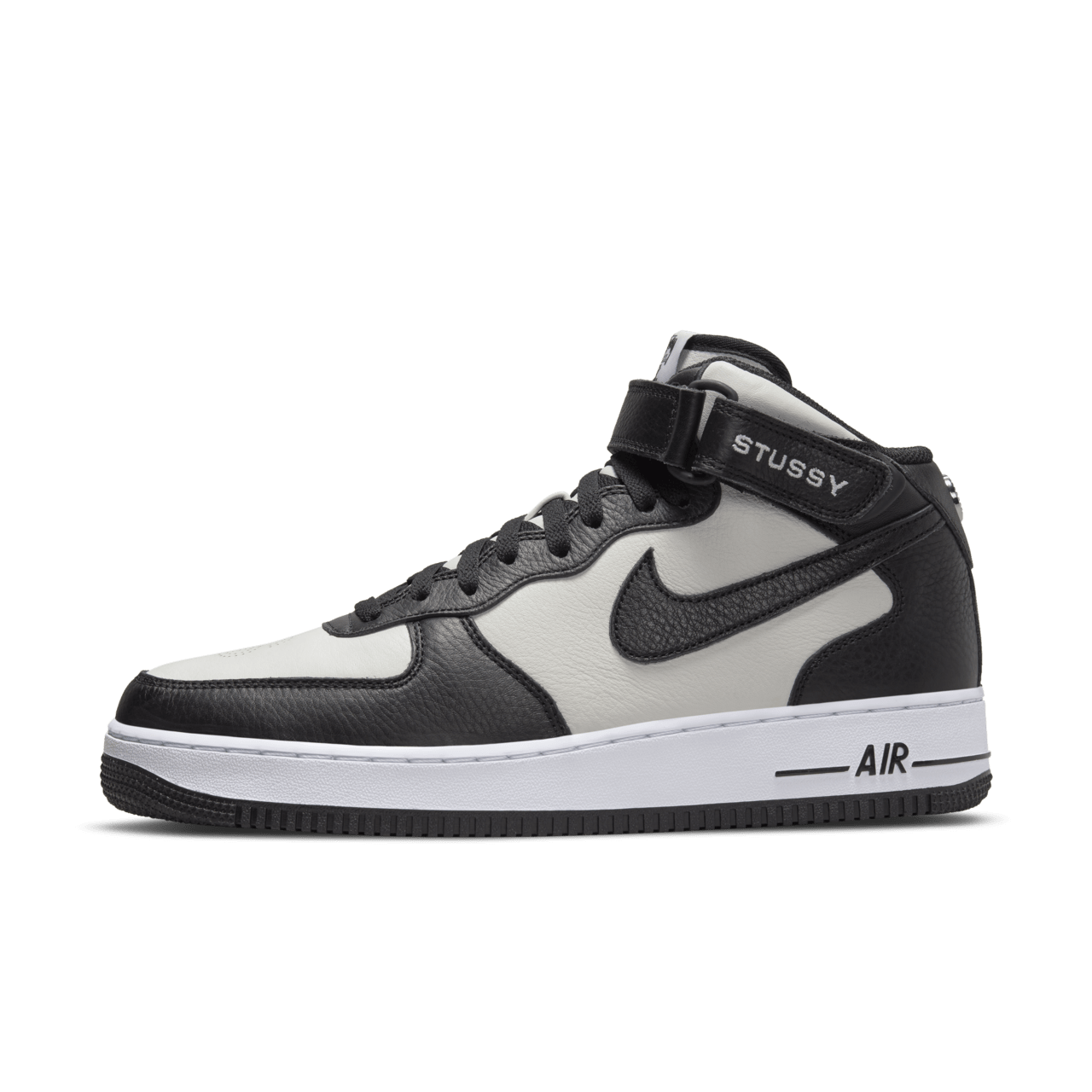 Air Force 1 Mid x Stüssy 'Black and Light Bone' (DJ7840-002) Release Date