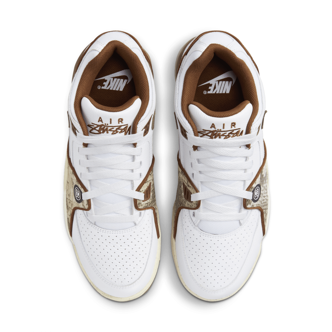 Air Flight '89 Low x Stüssy 'White and Pecan' (FD6475-100) Release Date.  Nike SNKRS