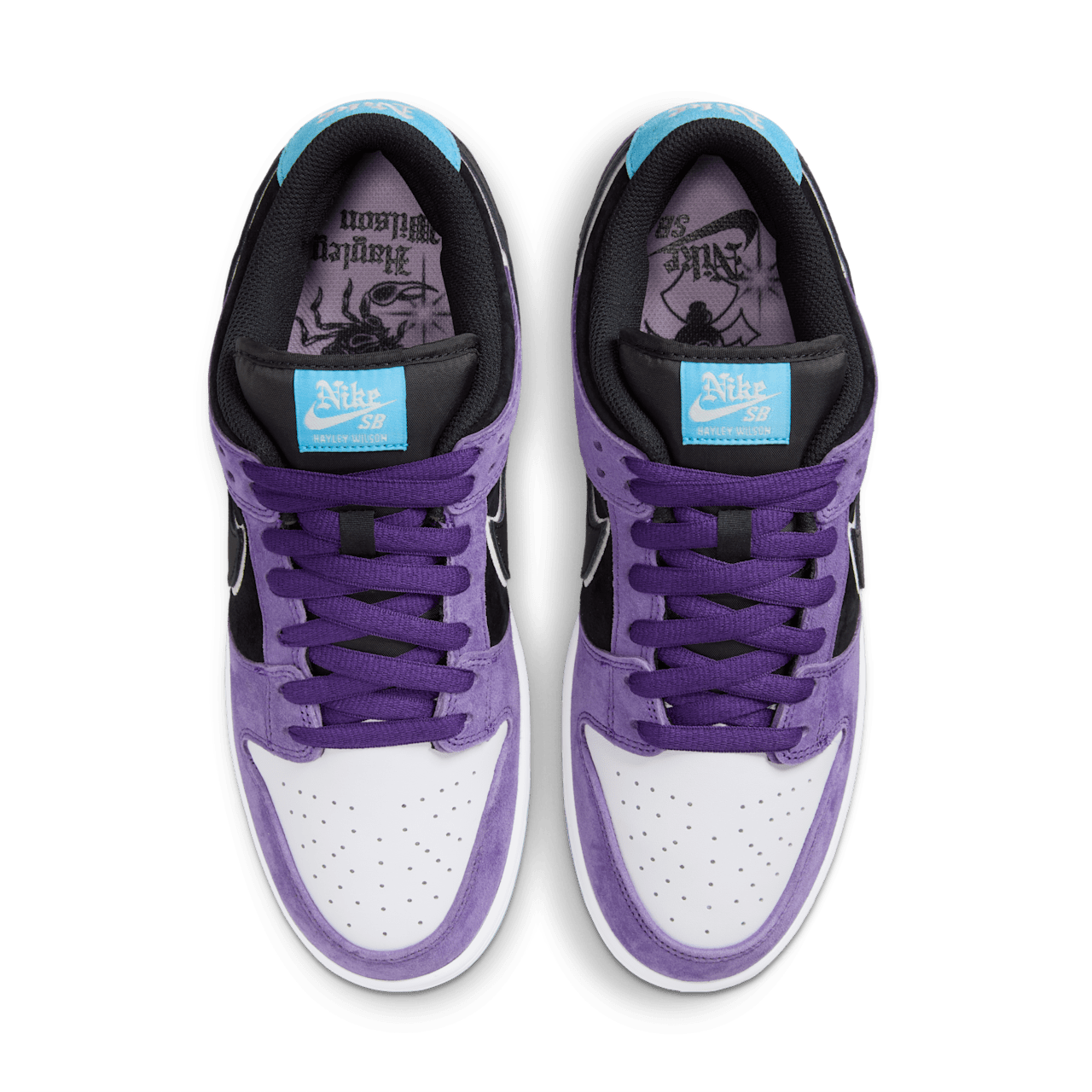 Fecha de lanzamiento de los Nike SB Dunk Low Pro x Hayley Wilson "Black and Court Purple" (HJ0513-500) 
