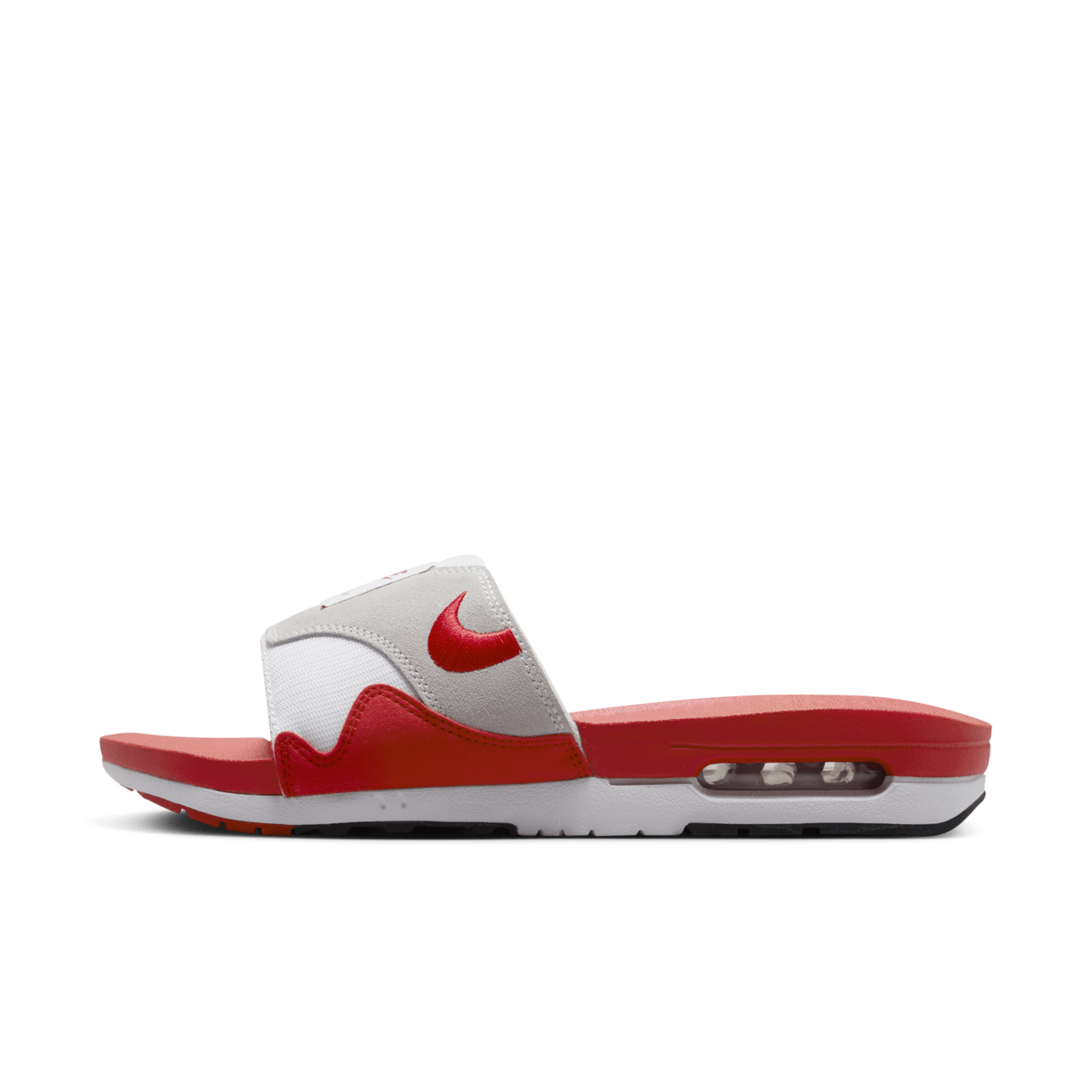 Air Max 1 拖鞋 'White and University Red' (DH0295-103) 系列發售日期