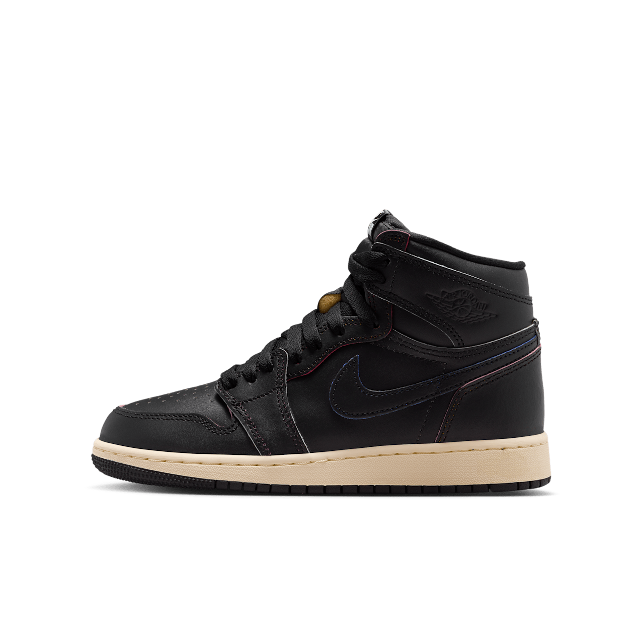 Big Kid's Air Jordan 1 High OG 'Black and Muslin' (FD1437-002)