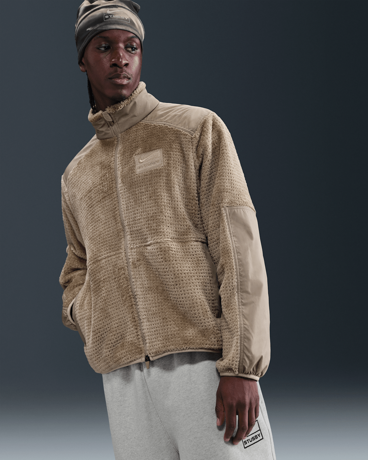 Nike x Stüssy High-Loft Full-Zip Jacket Release Date. Nike SNKRS