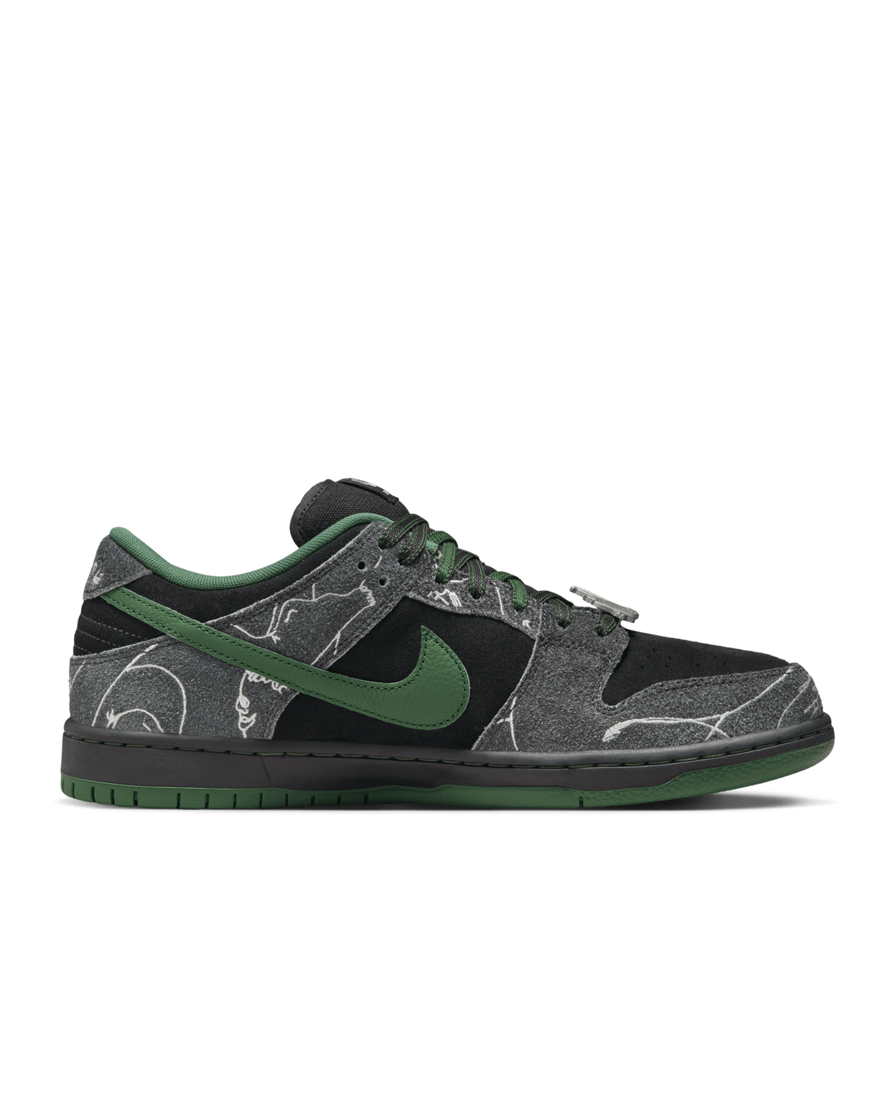 วันเปิดตัว Nike SB Dunk Low Pro x There "Anthracite and Gorge Green" (HF7743-001)