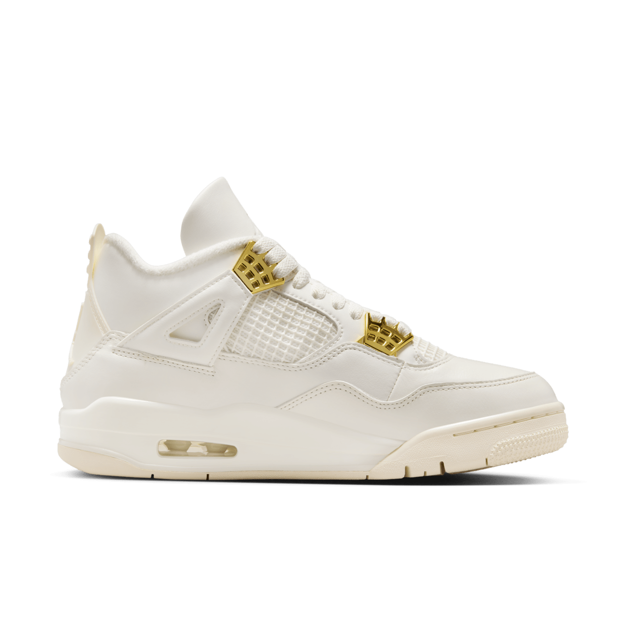 วันเปิดตัว Air Jordan 4 "White & Gold" ผู้หญิง (AQ9129-170)