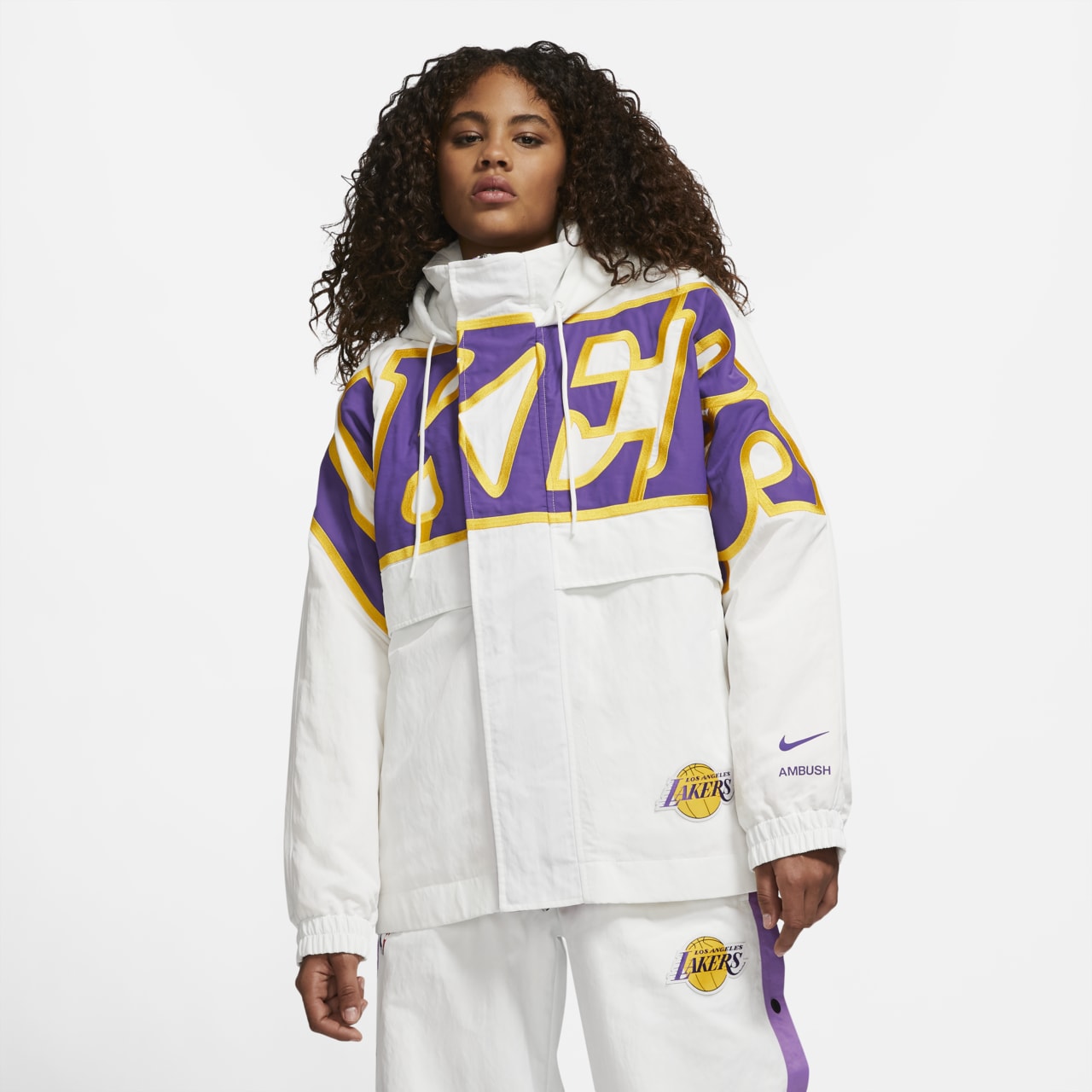 Nike lakers windbreaker on sale