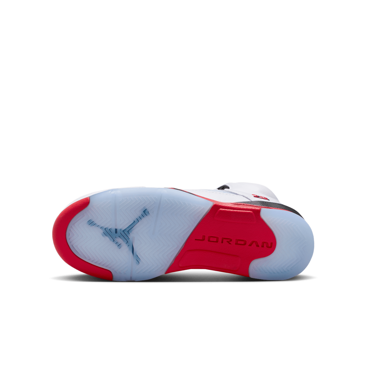 Big Kids' Air Jordan 5 'Fire Red' "Black Tongue" (HQ7980-101)
