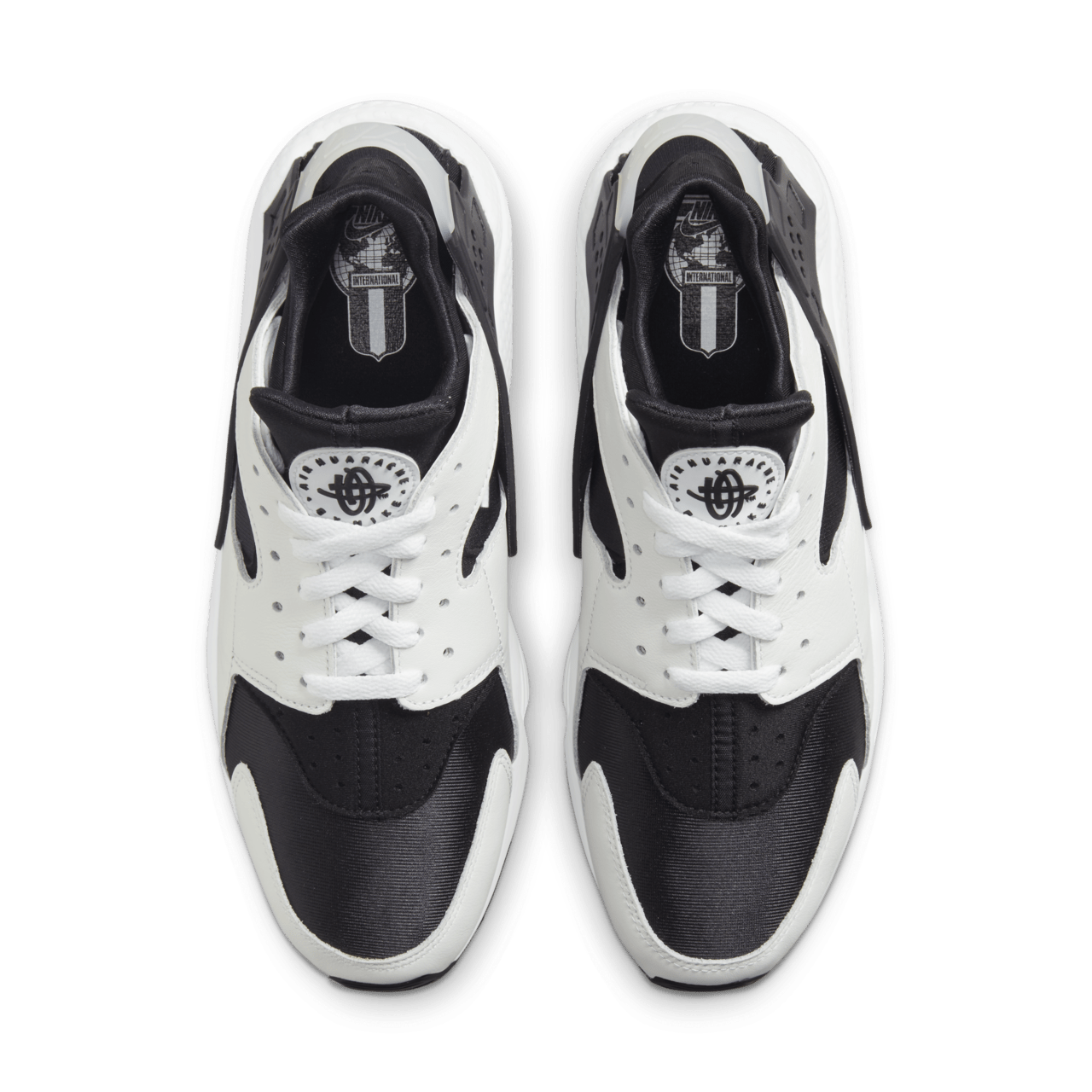 Huaraches nike black and white best sale