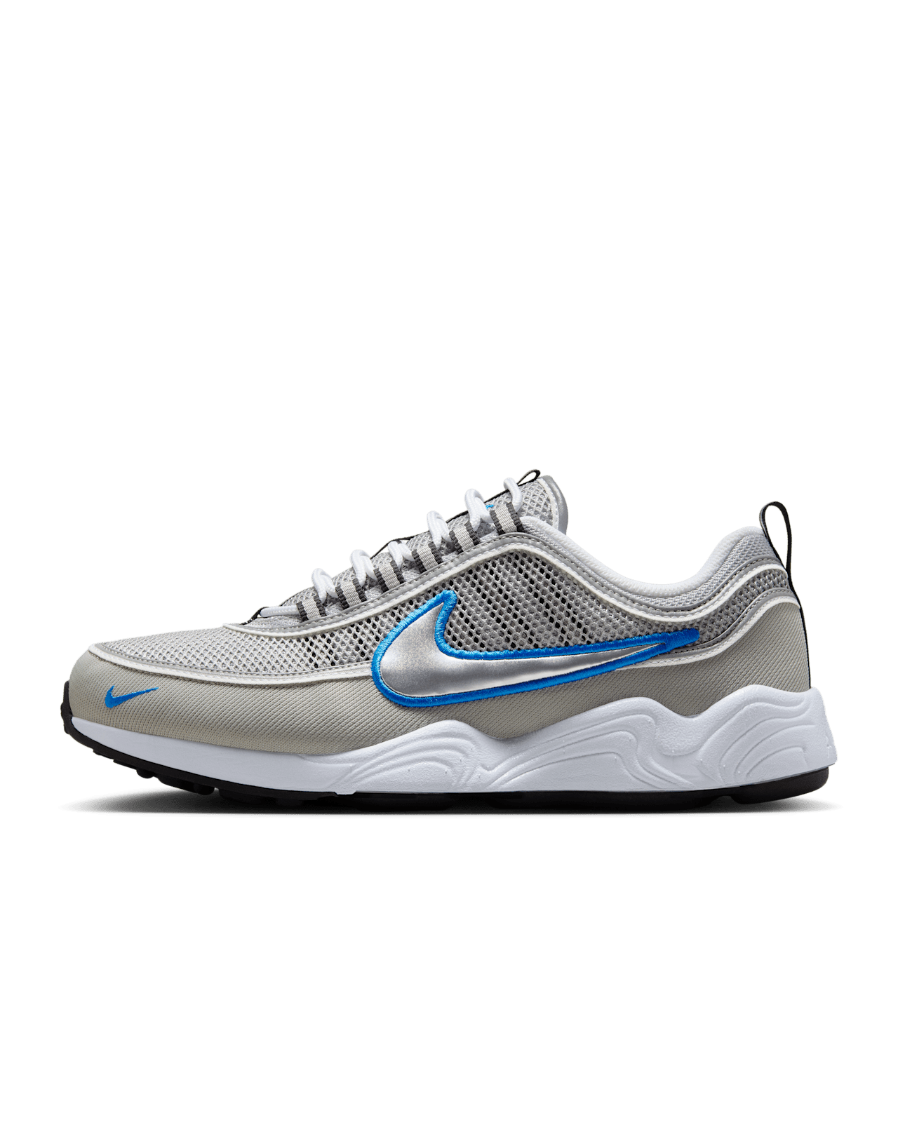 วันเปิดตัว Air Zoom Spiridon "Metallic Silver and Signal Blue" (HF9117-003)