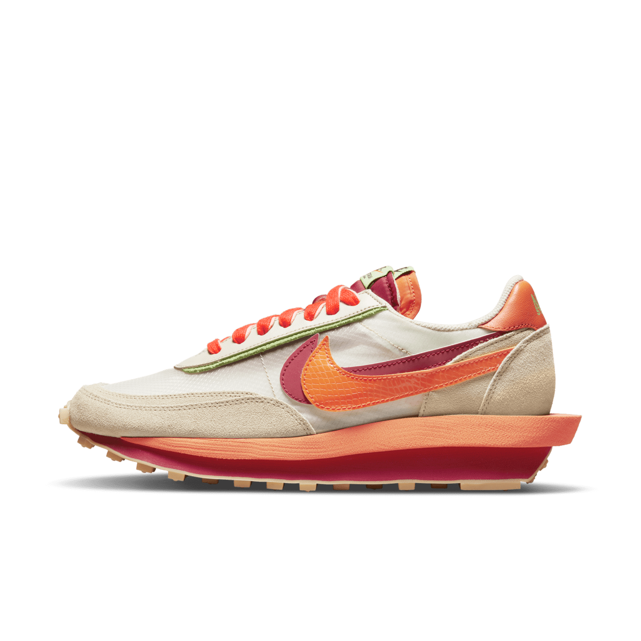 Fecha de lanzamiento del LDWaffle x sacai x CLOT Orange Blaze Nike SNKRS