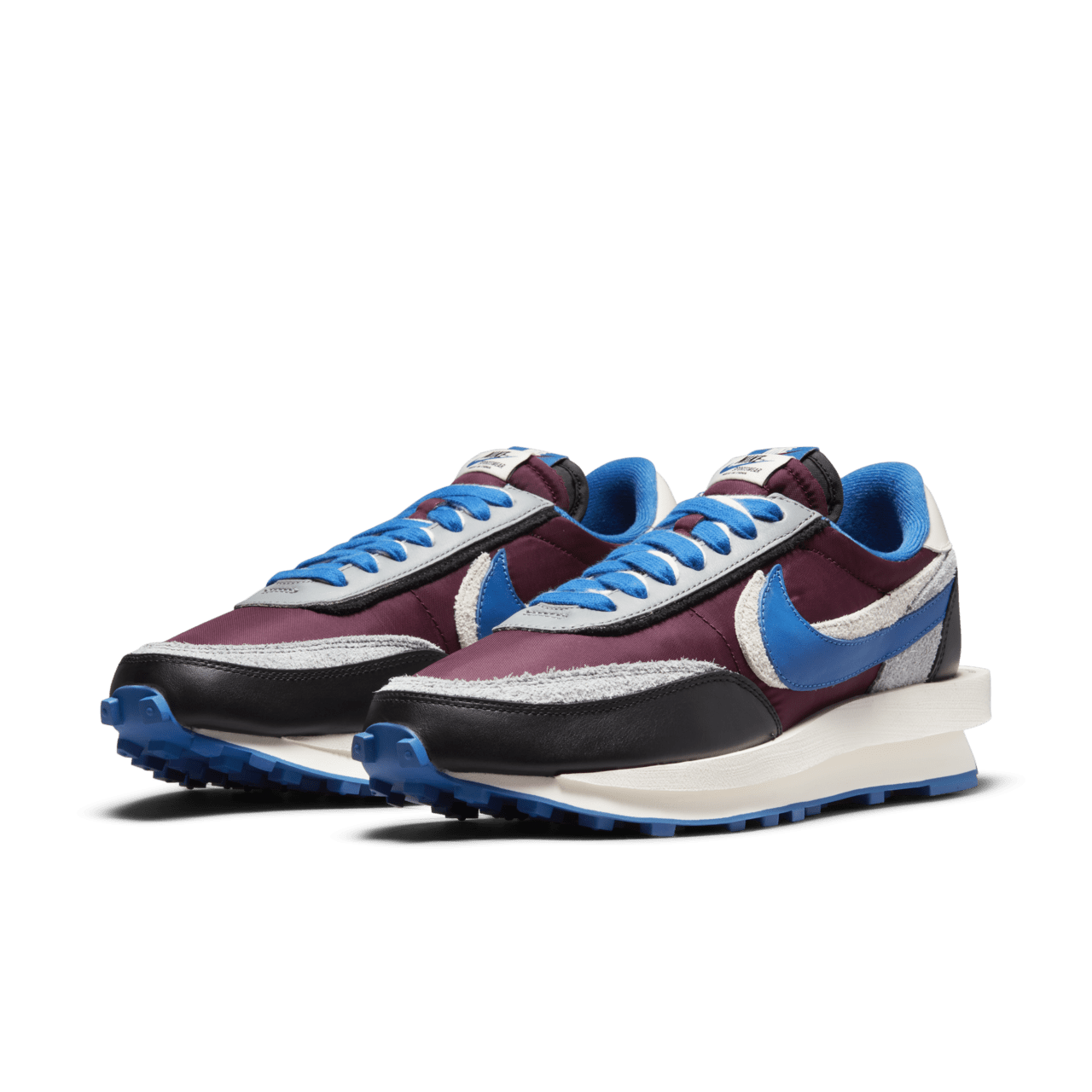 LDWaffle x sacai x UNDERCOVER Night Maroon and Team Royal DJ4877 600 Release Date. Nike SNKRS