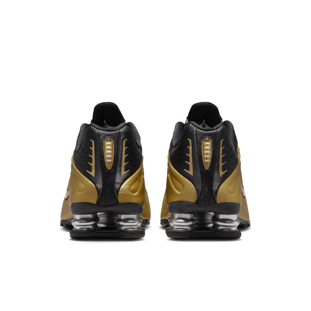 Women s Shox R4 Black and Metallic Gold AR3565 005 release date. Nike SNKRS