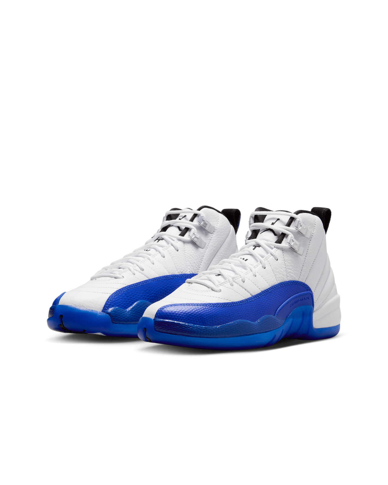 Big Kids' Air Jordan 12 'White & Game Royal' (153265-140)