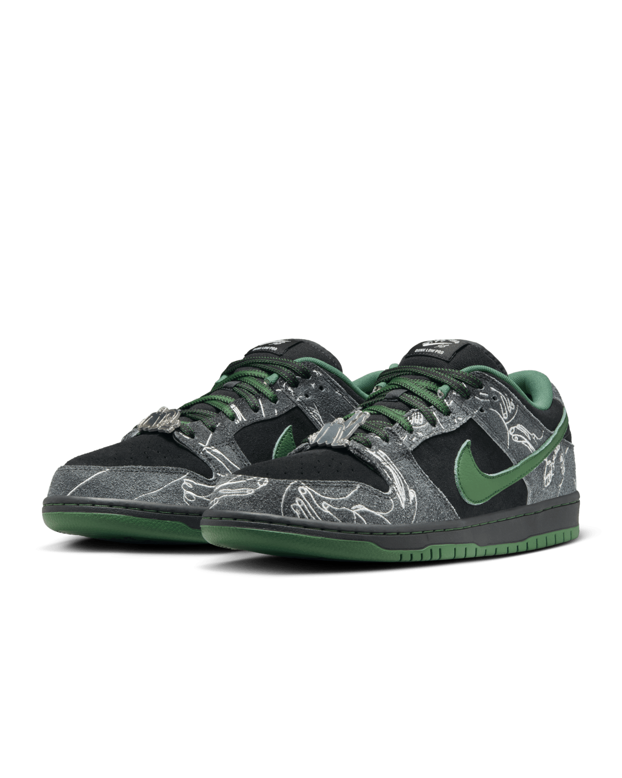 วันเปิดตัว Nike SB Dunk Low Pro x There "Anthracite and Gorge Green" (HF7743-001)