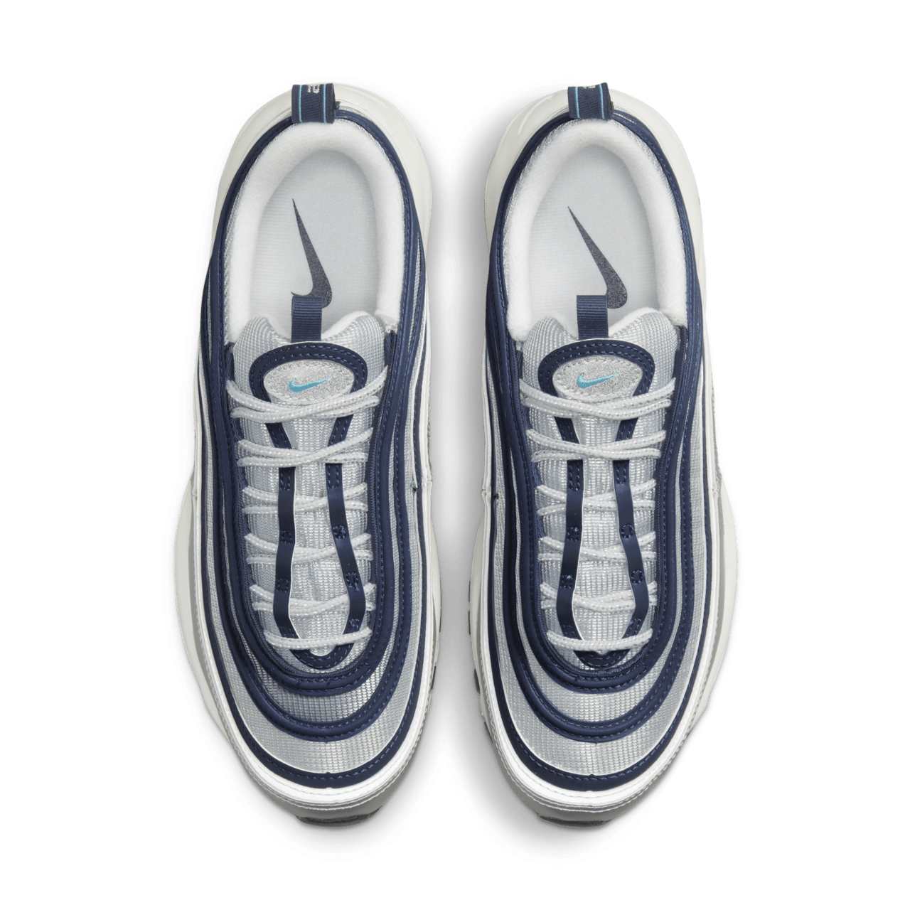 Fecha de lanzamiento del Air Max 97 "Metallic Silver and Chlorine Blue" para mujer (DQ9131-001)