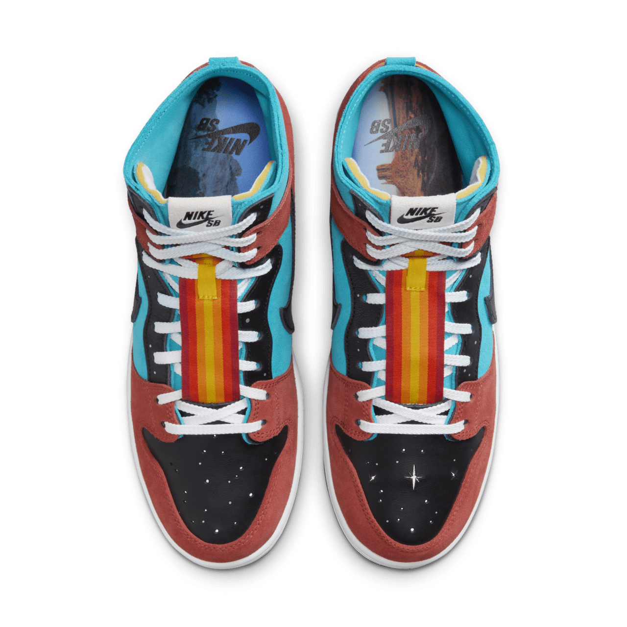 Data de llançament de les Nike SB Dunk Hi Decon x Di'Orr Greenwood "Turquoise Blue and Firewood Orange" (FQ1775-400)