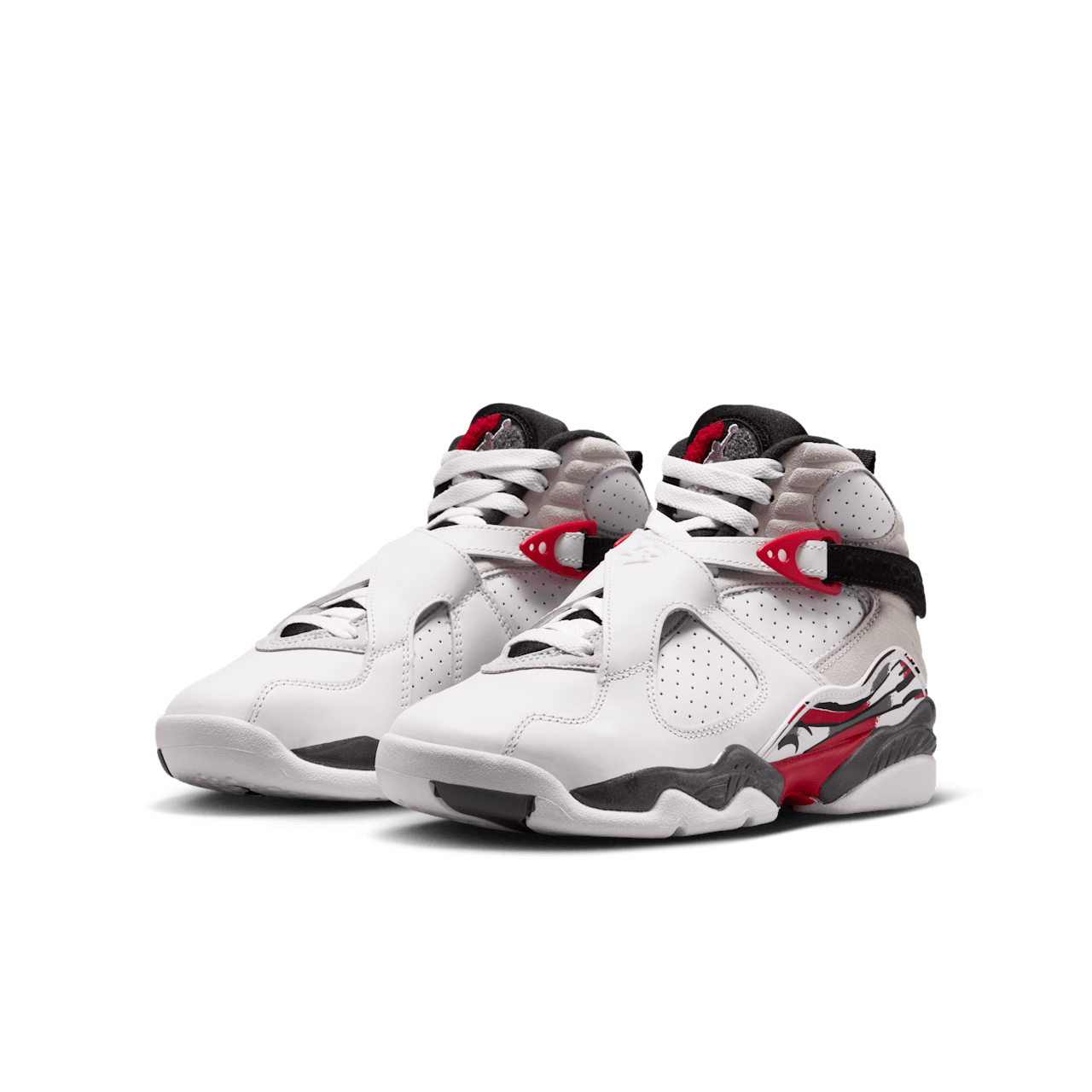 Big Kids' Air Jordan 8 'White and True Red' (305368-100)