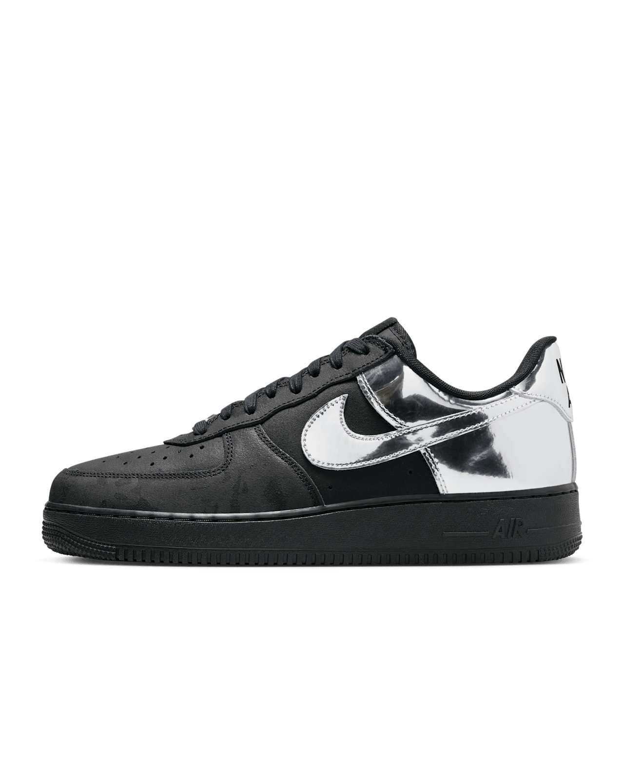 วันเปิดตัว Air Force 1 Low "Black and Metallic Silver" (HF2885-001)