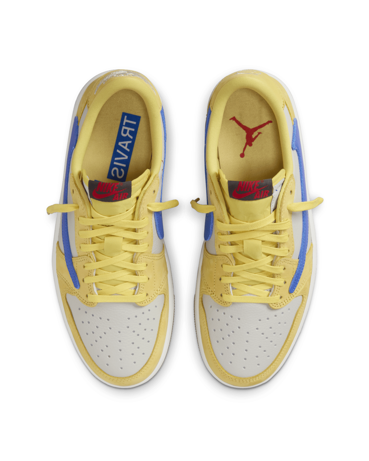 Lanseringsdato for Air Jordan 1 Low x Travis Scott «Canary» til dame (DZ4137-700