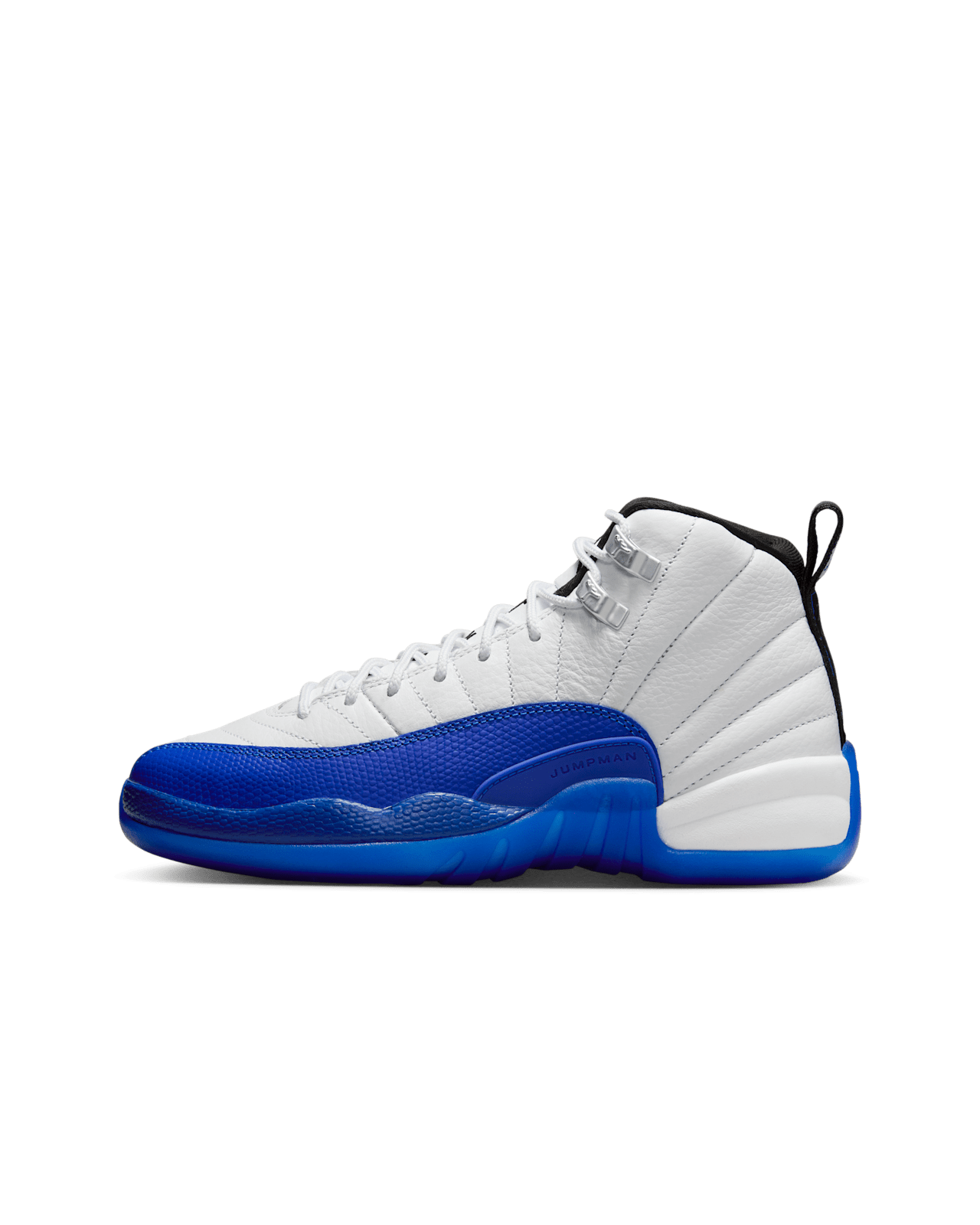 Big Kids' Air Jordan 12 'White & Game Royal' (153265-140)