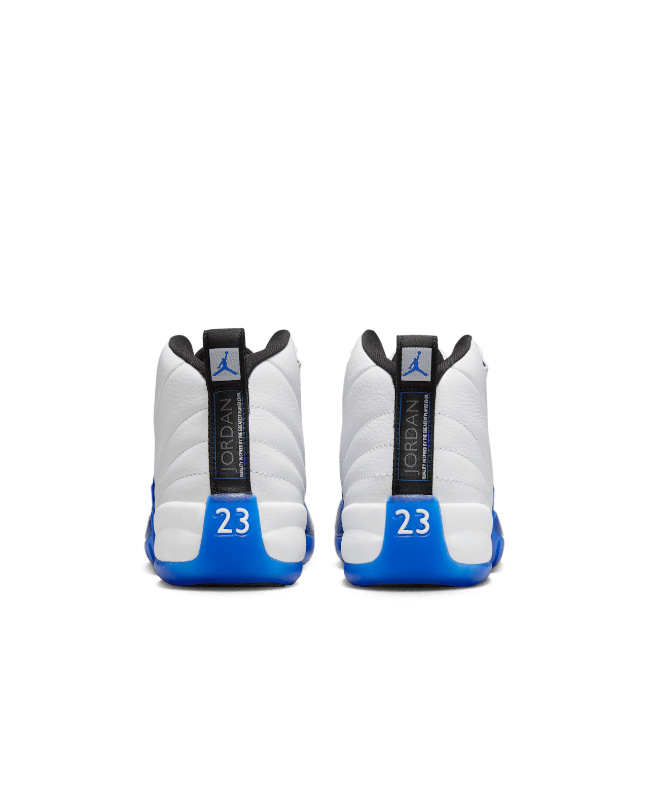 Big Kids' Air Jordan 12 'White & Game Royal' (153265-140)