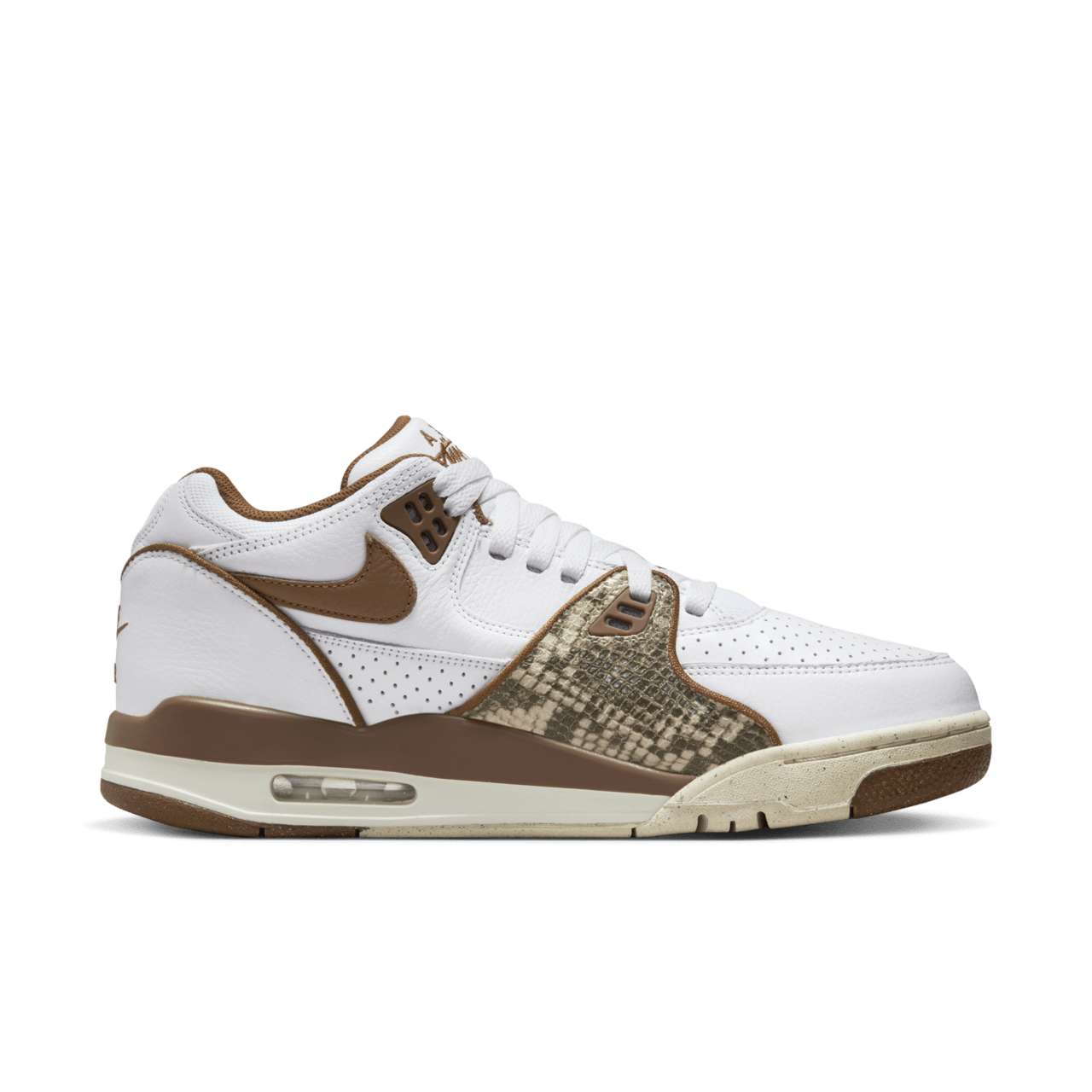 Air Flight '89 Low x Stüssy 'White and Pecan' (FD6475-100) Release Date.  Nike SNKRS