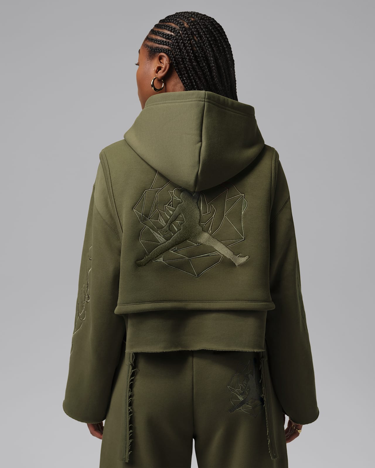 JORDAN テヤナテイラー スタジャン ジャケット リバーシブル XL Jordan 