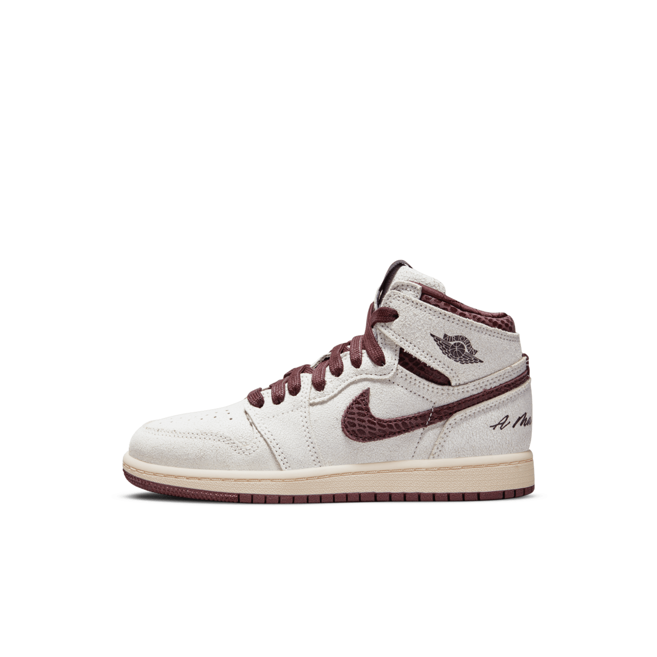วันเปิดตัว Air Jordan 1 x A Ma Maniére "Sail and Burgundy" (DO7097-100)