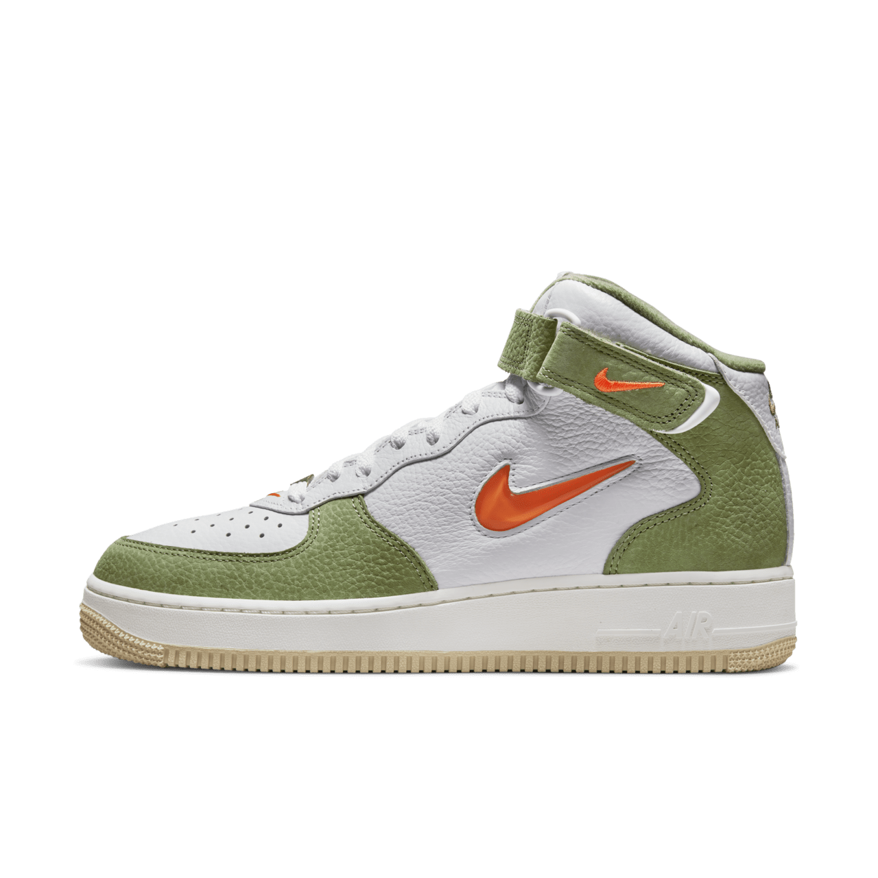 Olive green high top air force ones best sale