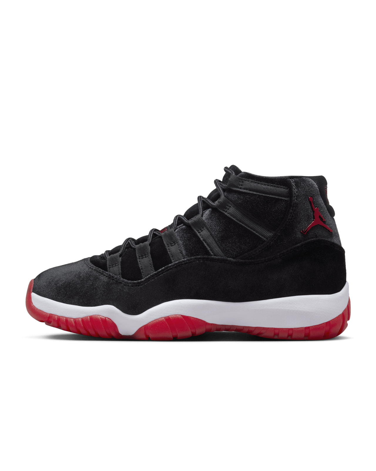 air jordan 11 retro bred velvet women's shoes