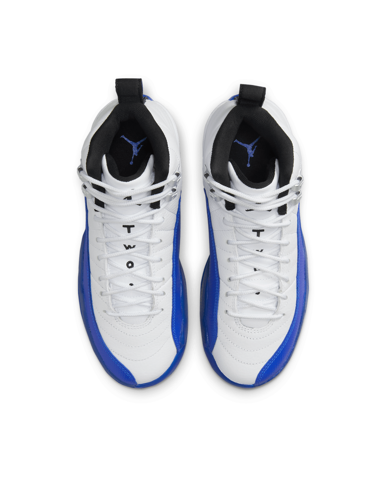 Big Kids' Air Jordan 12 'White & Game Royal' (153265-140)