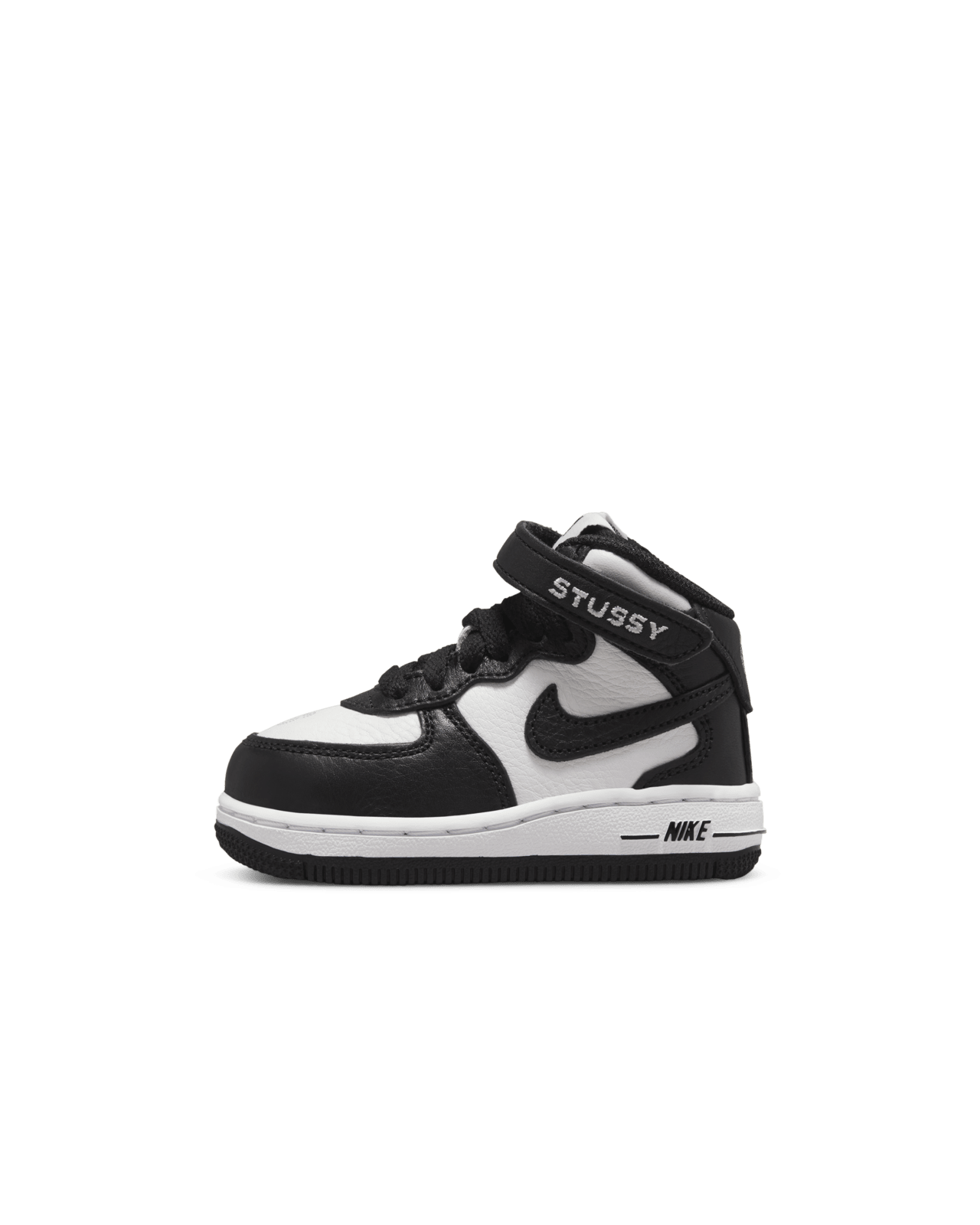 Air Force 1 Mid x Stüssy 'Black and Light Bone' (DJ7840-002) Release Date.  Nike SNKRS