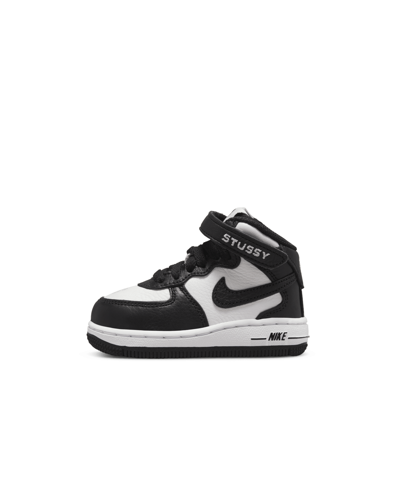 Air Force 1 Mid x Stüssy 'Black and Light Bone' (DJ7840-002 Air Force 1 Mid x Stüssy 'Black and Light Bone' (DJ7840-002