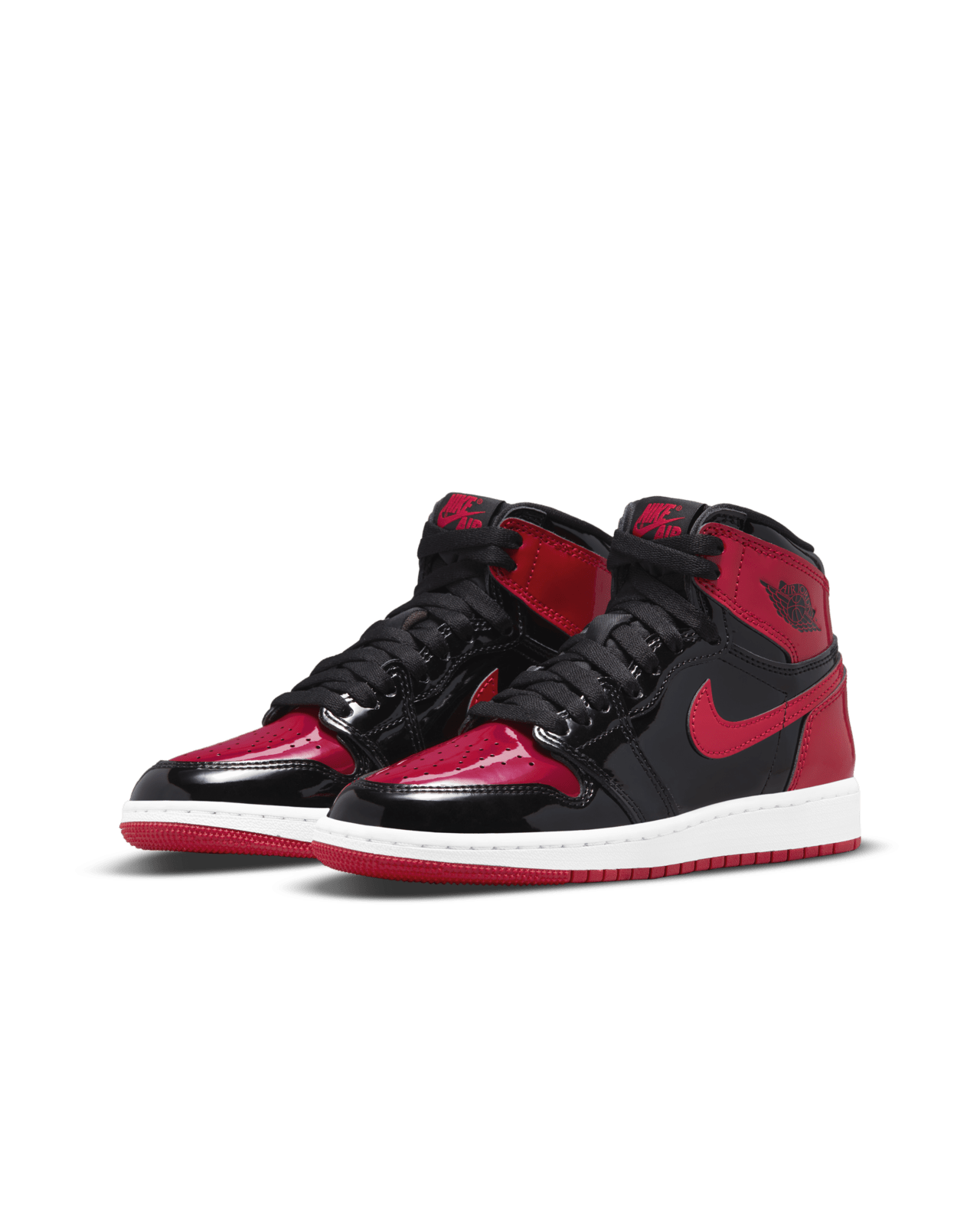 【NIKE公式】ジュニア エア ジョーダン 1 'Patent Bred' (575441-063 / AJ 1 RETRO HIGH OG GS)