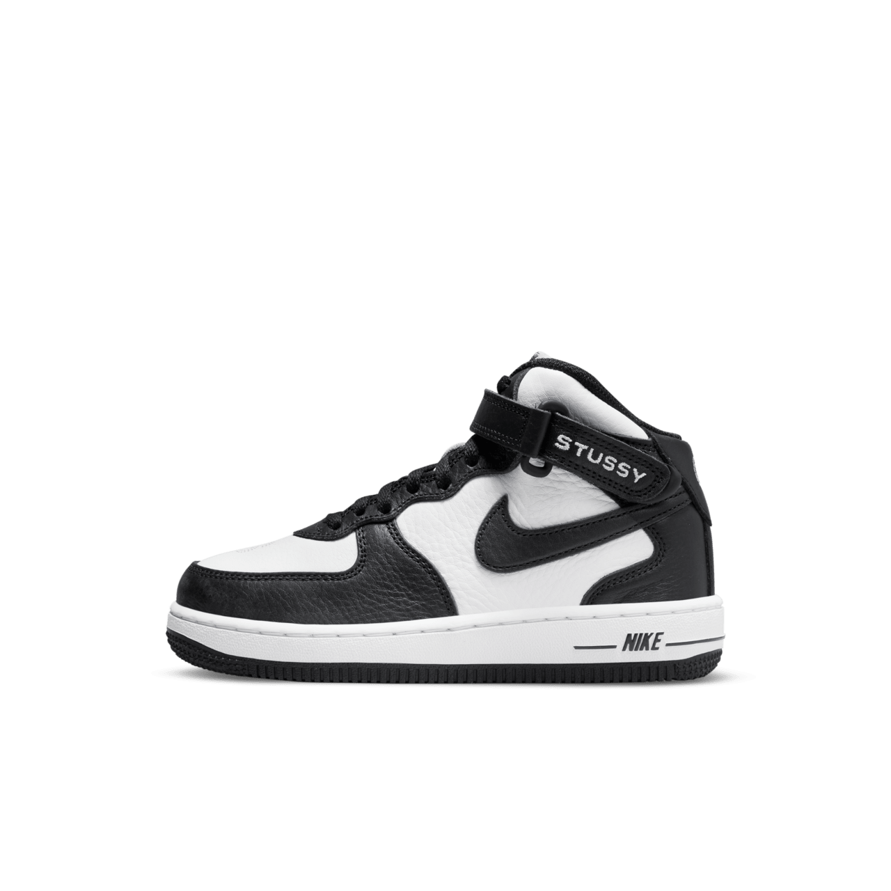 Air Force 1 Mid x Stüssy 'Black and Light Bone' (DJ7840-002 Air Force 1 Mid x Stüssy 'Black and Light Bone' (DJ7840-002
