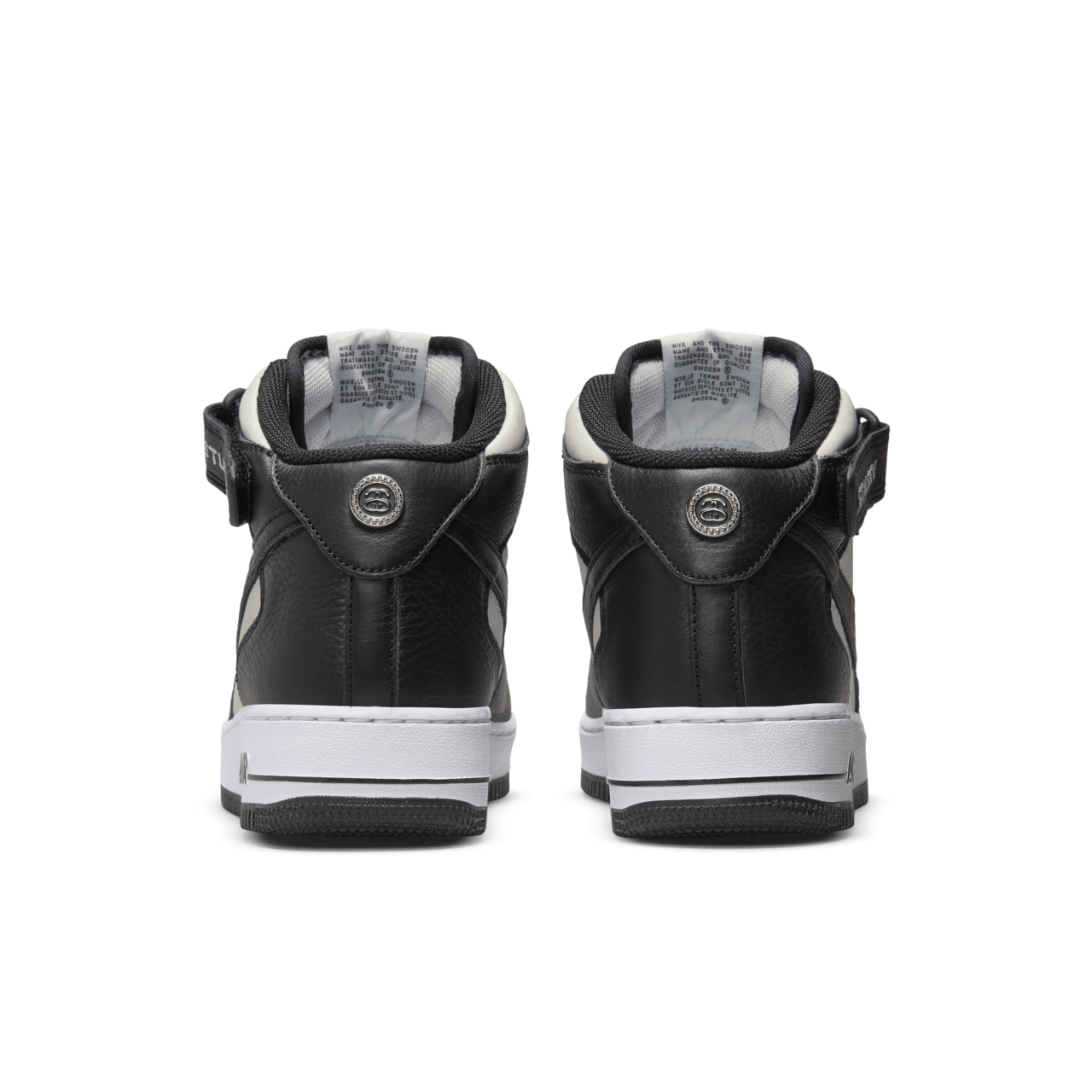 Air Force 1 Mid x Stüssy 'Black and Light Bone' (DJ7840-002 Air Force 1 Mid x Stüssy 'Black and Light Bone' (DJ7840-002