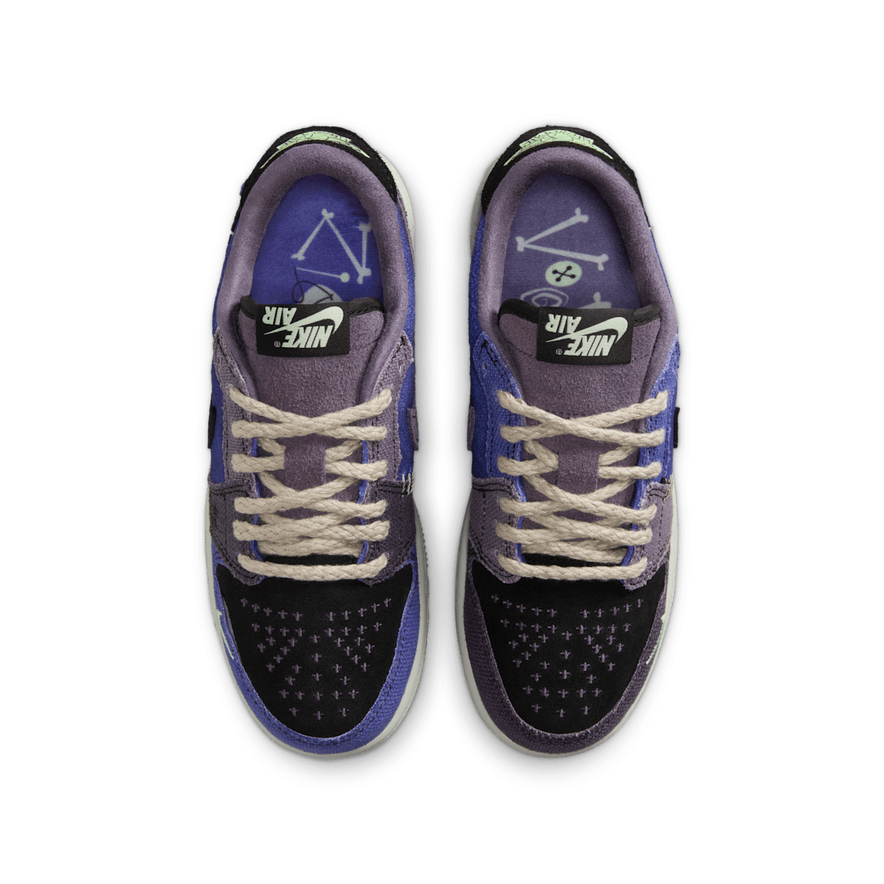 IH2725-500 Big Kids' jordan 1 Low 'Regency Purple and Dark Raisin'